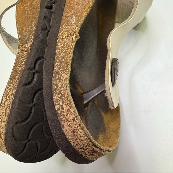 Birkenstock Gizeh Women’s 40 Graceful Pearl White Thong Style Sandals Straps - Picture 9 of 11